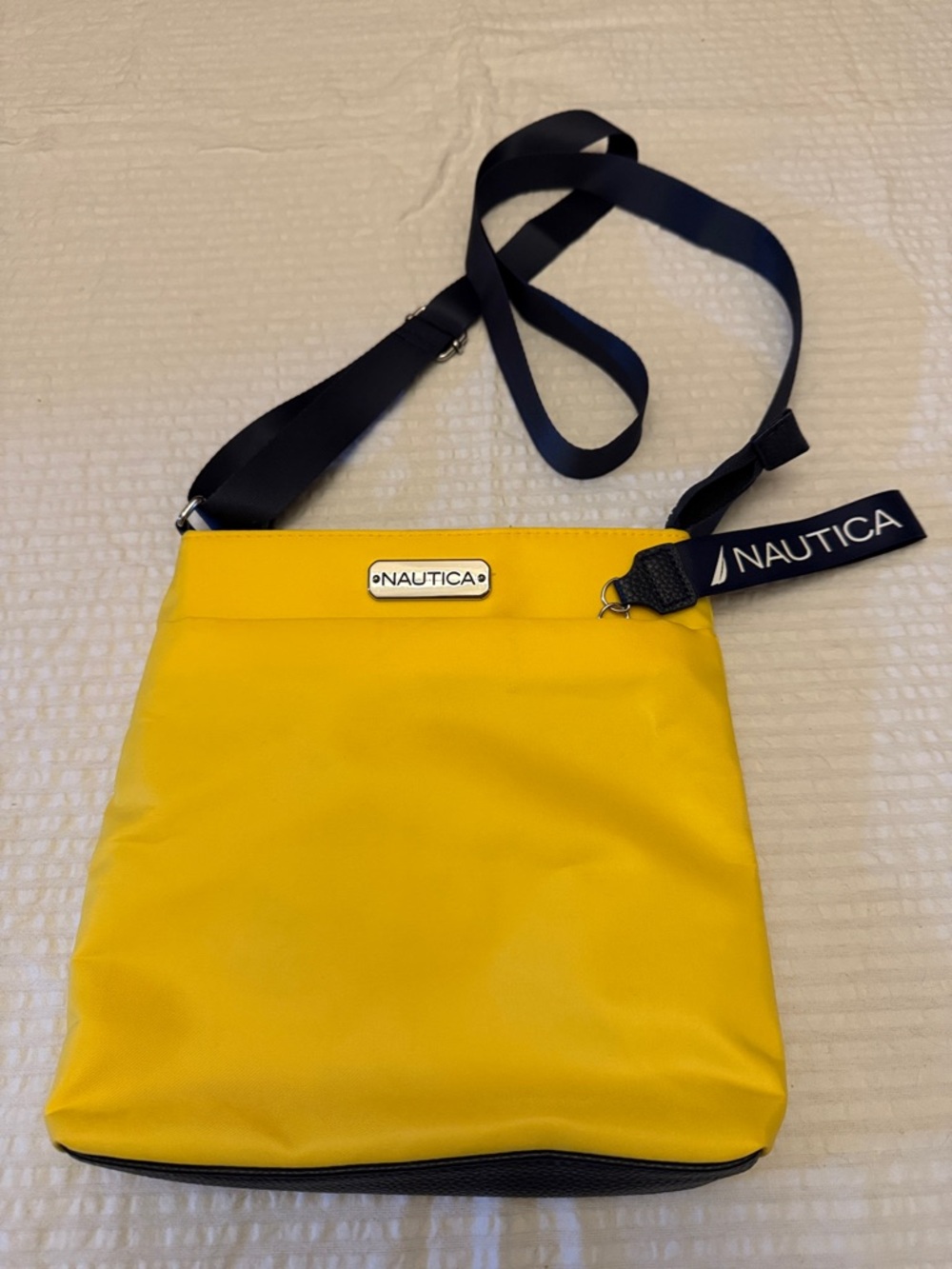 Nautica Yellow Crossbody with Navy Strap